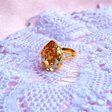 Load image into Gallery viewer, Crystal Ring Pear Drop